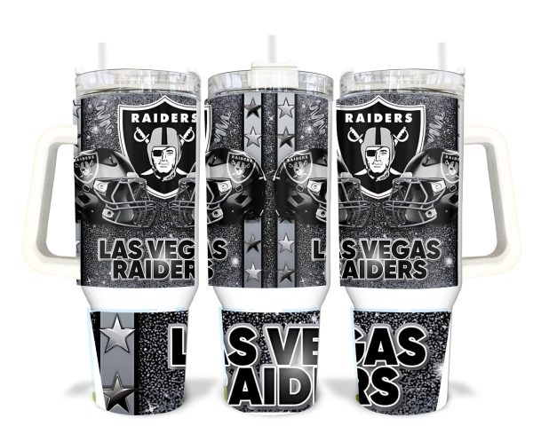 Las Vegas Raiders NFL Custom Stanley Quencher 30oz-40oz Stainless Steel Tumbler Hot And Cold Tumbler