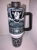 Las Vegas Raiders NFL Custom Stanley Quencher 30oz-40oz Stainless Steel Tumbler Hot And Cold Tumbler