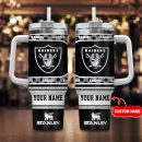 Las Vegas Raiders NFL Custom Stanley Quencher 30oz-40oz Stainless Steel Tumbler Hot And Cold Tumbler