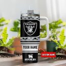 Las Vegas Raiders NFL Custom Stanley Quencher 30oz-40oz Stainless Steel Tumbler Hot And Cold Tumbler