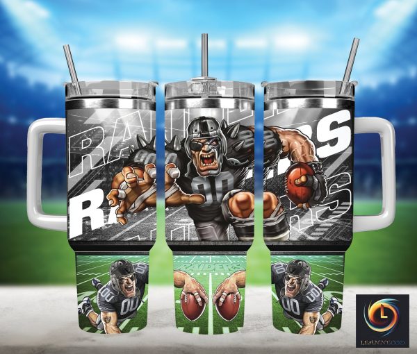Las Vegas Raiders NFL Mascot Custom Stanley Quencher 30oz-40oz Stainless Steel Tumbler Hot And Cold Tumbler