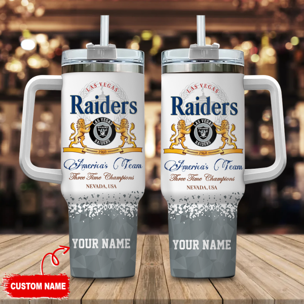 Las Vegas Raiders NFL Champions Modelo Custom Stanley Quencher 30oz-40oz Stainless Steel Tumbler Hot And Cold Tumbler