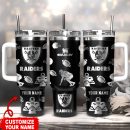 Las Vegas Raiders NFL Custom Stanley Quencher 30oz-40oz Stainless Steel Tumbler Hot And Cold Tumbler