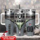 Las Vegas Raiders NFL Custom Stanley Quencher 30oz-40oz Stainless Steel Tumbler Hot And Cold Tumbler