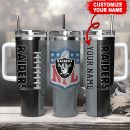Las Vegas Raiders NFL Custom Stanley Quencher 30oz-40oz Stainless Steel Tumbler Hot And Cold Tumbler