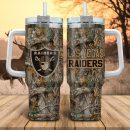 Las Vegas Raiders NFL Hunting Realtree Custom Stanley Quencher 30oz-40oz Stainless Steel Tumbler Hot And Cold Tumbler