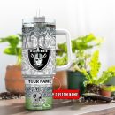 Las Vegas Raiders NFL Glitter Custom Stanley Quencher 30oz-40oz Stainless Steel Tumbler Hot And Cold Tumbler