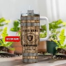 Las Vegas Raiders NFL Diehard Fan Custom Stanley Quencher 30oz-40oz Stainless Steel Tumbler Hot And Cold Tumbler