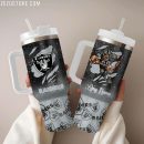 Las Vegas Raiders NFL Glitter Custom Stanley Quencher 30oz-40oz Stainless Steel Tumbler Hot And Cold Tumbler