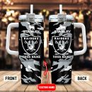 Las Vegas Raiders NFL Custom Stanley Quencher 30oz-40oz Stainless Steel Tumbler Hot And Cold Tumbler