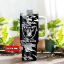 Las Vegas Raiders NFL Custom Stanley Quencher 30oz-40oz Stainless Steel Tumbler Hot And Cold Tumbler