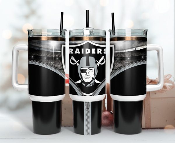 Las Vegas Raiders NFL Custom Stanley Quencher 30oz-40oz Stainless Steel Tumbler Hot And Cold Tumbler
