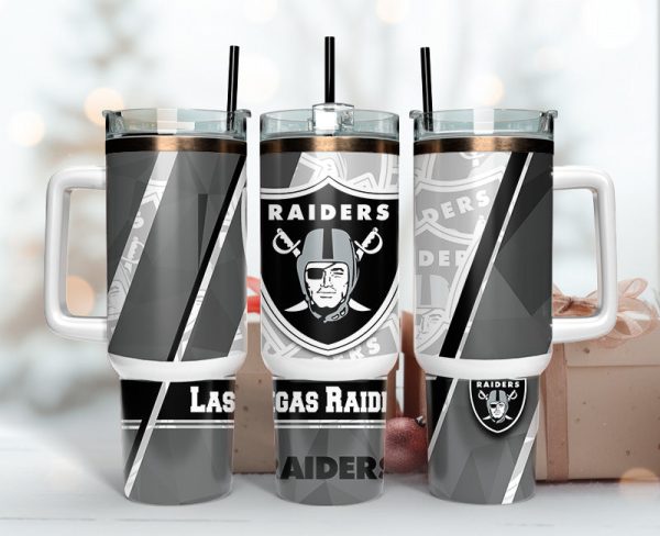 Las Vegas Raiders NFL Custom Stanley Quencher 30oz-40oz Stainless Steel Tumbler Hot And Cold Tumbler