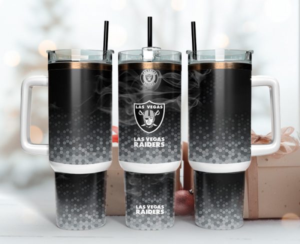 Las Vegas Raiders NFL Custom Stanley Quencher 30oz-40oz Stainless Steel Tumbler Hot And Cold Tumbler