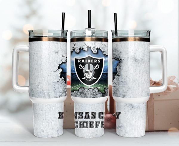 Las Vegas Raiders NFL Custom Stanley Quencher 30oz-40oz Stainless Steel Tumbler Hot And Cold Tumbler