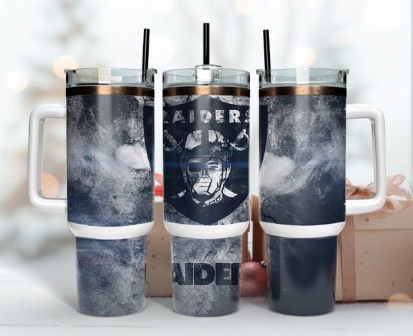 Las Vegas Raiders NFL Custom Stanley Quencher 30oz-40oz Stainless Steel Tumbler Hot And Cold Tumbler