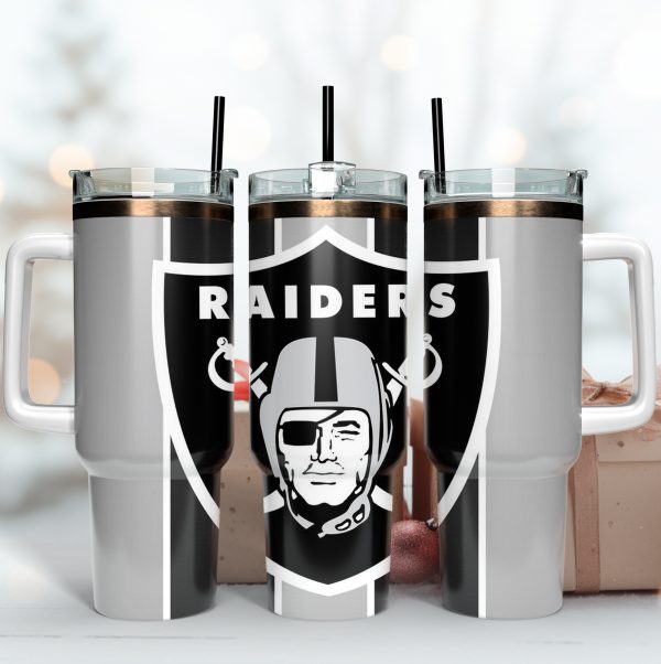 Las Vegas Raiders NFL Custom Stanley Quencher 30oz-40oz Stainless Steel Tumbler Hot And Cold Tumbler