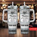 Las Vegas Raiders NFL Custom Stanley Quencher 30oz-40oz Stainless Steel Tumbler Hot And Cold Tumbler