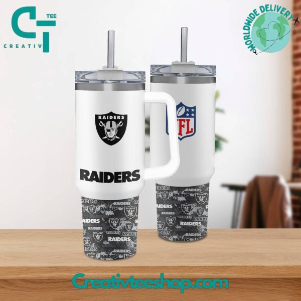 Las Vegas Raiders NFL Custom Stanley Quencher 30oz-40oz Stainless Steel Tumbler Hot And Cold Tumbler