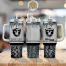 Las Vegas Raiders Glitter NFL Custom Stanley Quencher 30oz-40oz Stainless Steel Tumbler Hot And Cold Tumbler