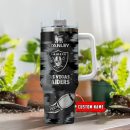 Las Vegas Raiders NFL Custom Stanley Quencher 30oz-40oz Stainless Steel Tumbler Hot And Cold Tumbler