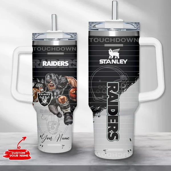 Las Vegas Raiders NFL Custom Stanley Quencher 30oz-40oz Stainless Steel Tumbler Hot And Cold Tumbler