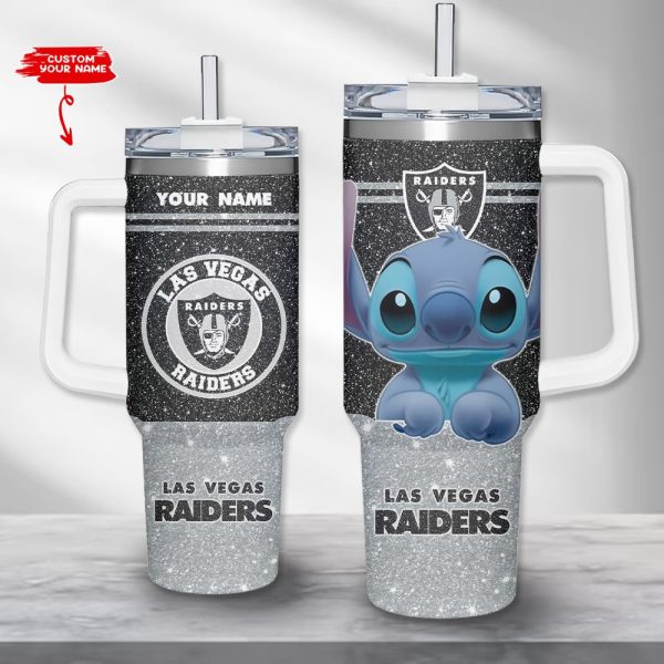 Las Vegas Raiders NFL Custom Stanley Quencher 30oz-40oz Stainless Steel Tumbler Hot And Cold Tumbler