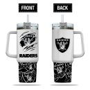 Las Vegas Raiders NFL Custom Stanley Quencher 30oz-40oz Stainless Steel Tumbler Hot And Cold Tumbler