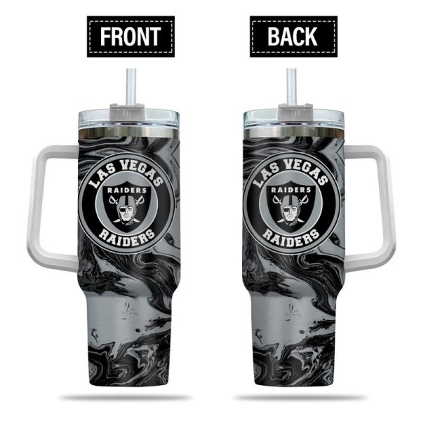 Las Vegas Raiders NFL Custom Stanley Quencher 30oz-40oz Stainless Steel Tumbler Hot And Cold Tumbler