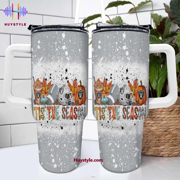 Las Vegas Raiders NFL Custom Stanley Quencher 30oz-40oz Stainless Steel Tumbler Hot And Cold Tumbler