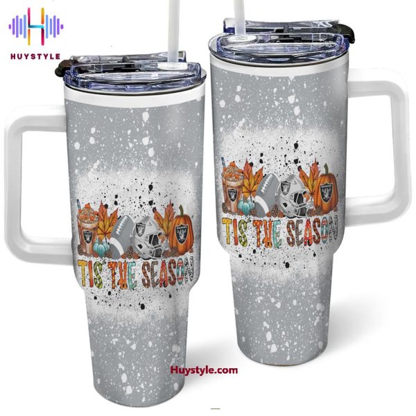 Las Vegas Raiders NFL Custom Stanley Quencher 30oz-40oz Stainless Steel Tumbler Hot And Cold Tumbler - Image 2