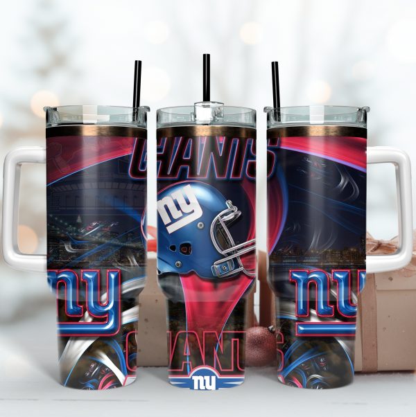 New York Giants NFL Custom Stanley Quencher 30oz-40oz Stainless Steel Tumbler Hot And Cold Tumbler