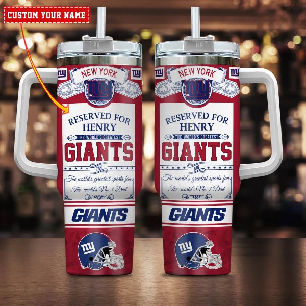 New York Giants NFL Father's Day Custom Stanley Quencher 30oz-40oz Stainless Steel