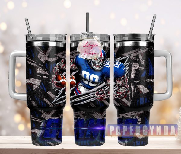 New York Giants Custom Stanley Quencher 30oz-40oz Stainless Steel Tumbler Hot And Cold Tumbler