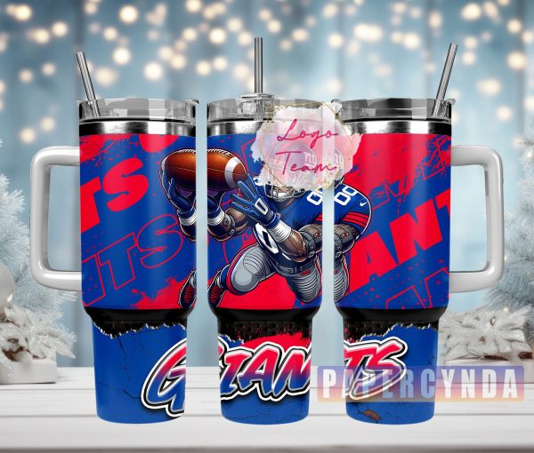 New York Giants Custom Stanley Quencher 30oz-40oz Stainless Steel Tumbler Hot And Cold Tumbler