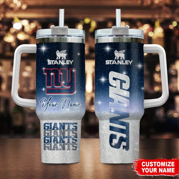 New York Giants NFL Custom Stanley Quencher 30oz-40oz Stainless Steel Tumbler Hot And Cold Tumbler