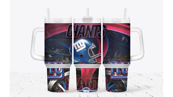 New York Giants Football NFL Custom Stanley Quencher 30oz-40oz Stainless Steel Tumbler Hot And Cold Tumbler