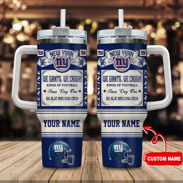 New York Giants NFL Vintage Kings Of Football Custom Stanley Quencher 30oz-40oz Stainless Steel Tumbler Hot And Cold Tumbler