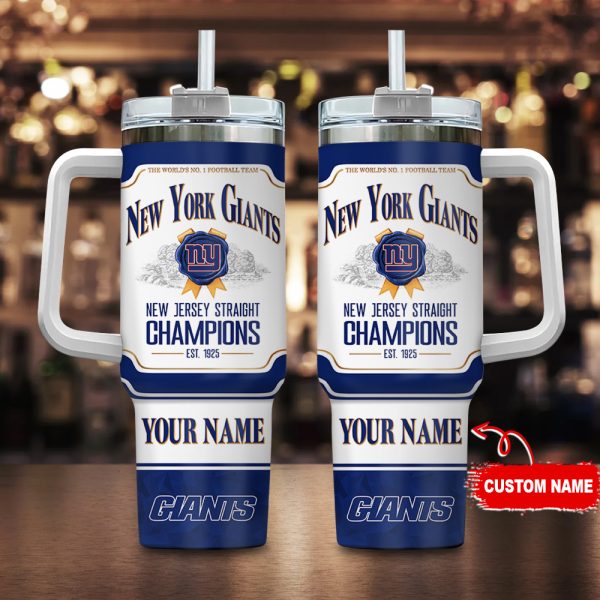New York Giants NFL Jim Beam Custom Stanley Quencher 30oz-40oz Stainless Steel Tumbler Hot And Cold Tumbler