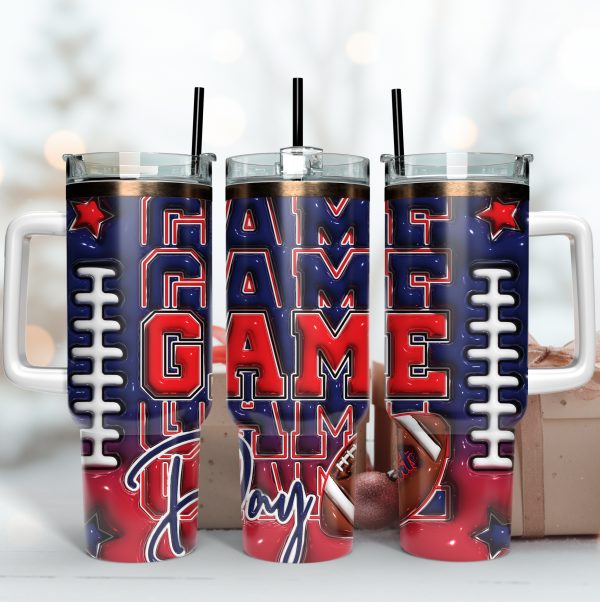 New York Giants NFL Game Day Custom Stanley Quencher 30oz-40oz Stainless Steel Tumbler Hot And Cold Tumbler