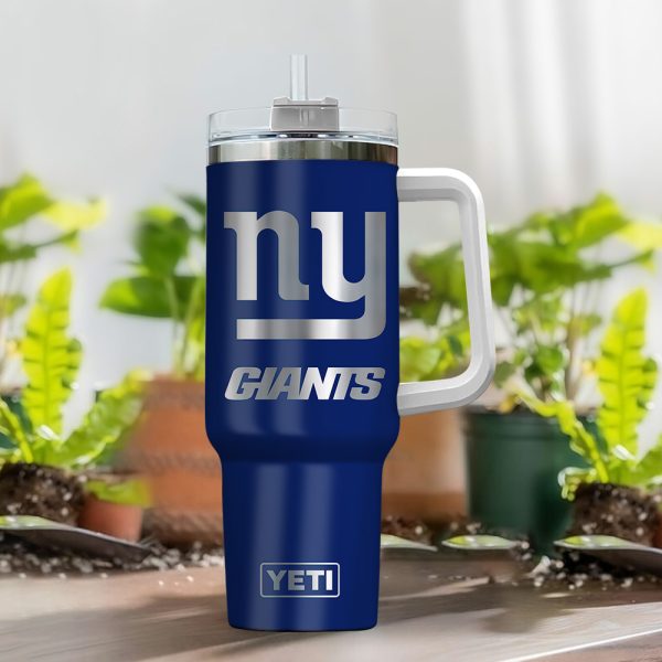 New York Giants NFL Laser Engraved Effect Custom Stanley Quencher 30oz-40oz Stainless Steel Tumbler Hot And Cold Tumbler - Image 2