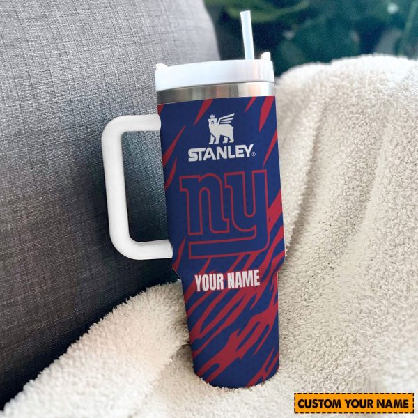 New York Giants NFL Custom Stanley Quencher 30oz-40oz Stainless Steel Tumbler Hot And Cold Tumbler - Image 2