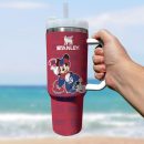 New York Giants NFL Mickey Mouse Custom Stanley Quencher 30oz-40oz Stainless Steel Tumbler Hot And Cold Tumbler