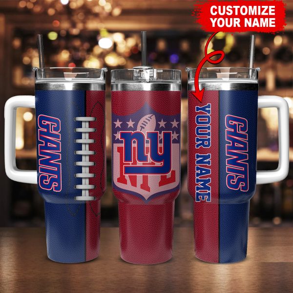 New York Giants NFL Custom Stanley Quencher 30oz-40oz Stainless Steel Tumbler Hot And Cold Tumbler - Image 2