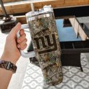 New York Giants NFL Hunting Realtree Custom Stanley Quencher 30oz-40oz Stainless Steel Tumbler Hot And Cold Tumbler