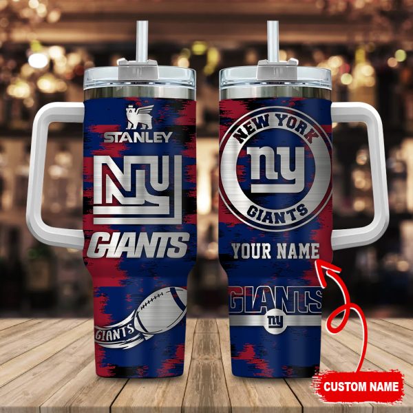 New York Giants NFL Custom Stanley Quencher 30oz-40oz Stainless Steel Tumbler Hot And Cold Tumbler