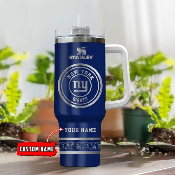 New York Giants NFL Custom Stanley Quencher 30oz-40oz Stainless Steel Tumbler Hot And Cold Tumbler - Image 2