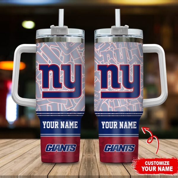 New York Giants NFL Custom Stanley Quencher 30oz-40oz Stainless Steel Tumbler Hot And Cold Tumbler