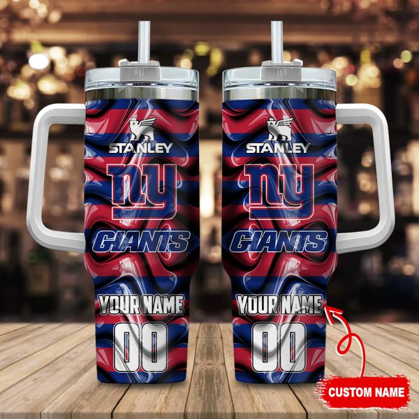 New York Giants NFL Custom Stanley Quencher 30oz-40oz Stainless Steel Tumbler Hot And Cold Tumbler