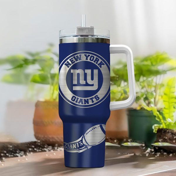New York Giants NFL Custom Stanley Quencher 30oz-40oz Stainless Steel Tumbler Hot And Cold Tumbler - Image 2